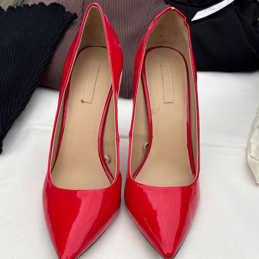 Zara Vibrant Red Patent Heels